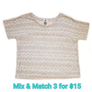 Old Navy Zig-zag Striped Short Sleeved Tee Large